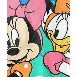 Babyhug Disney Single Jersey Knit Half Sleeves T-Shirt & Short Set With Front & Back Minnie Mouse Print - Sea Green