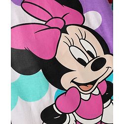 Babyhug Disney Single Jersey Knit Half Sleeves T-Shirt & Shorts Set With Minnie Mouse Graphics - White