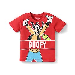 Babyhug Disney Single Jersey Knit  Half Sleeves T-Shirts With Mickey Mouse Family Graphics Pack Of 3 - Blue & Red