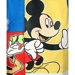 Babyhug Disney Single Jersey Knit Half Sleeves T-Shirt With Mickey Mouse Family Graphics - Blue