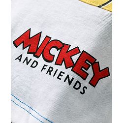 Babyhug Disney Single Jersey Knit Half Sleeves T-Shirt With Mickey Mouse Family Graphics - Blue