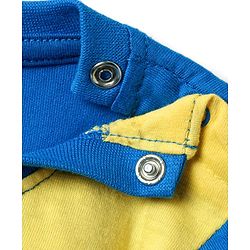 Babyhug Disney Single Jersey Knit Half Sleeves T-Shirt With Mickey Mouse Family Graphics - Blue