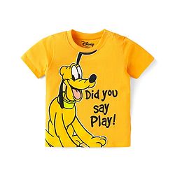 Babyhug Disney Single Jersey Knit   Half Sleeves T-Shirt With Mickey Mouse Family Graphics Pack Of 3 - Yellow Green & Orange