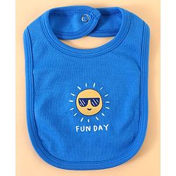 Babyhug 100% Cotton Baby Gift Sets with Beach Theme Print Pack of 7 - White & Blue
