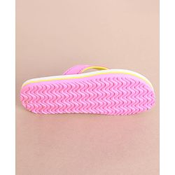 Cute Walk by Babyhug Slip on Flip Flops with Floral Print - Pink