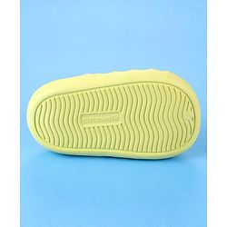 Cute Walk by Babyhug Clogs with Leaves Applique & Back Strap - Lime Green