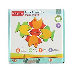 Babyhug Fish Jigsaw Puzzle-48 PCS |Screen Free Entertainment| Patience Building| Logical Thinking |Gifting For KIds |Multicolor