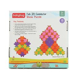 Babyhug Fish Jigsaw Puzzle-48 PCS |Screen Free Entertainment| Patience Building| Logical Thinking |Gifting For KIds |Multicolor