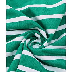 Babyhug Terry Knit Hooded Wrapper With Striped & Lion Print L 73 x B 73 cm - Green
