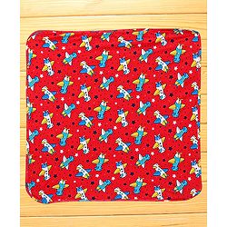 Babyhug Interlock Knit Hooded Towel with Airplane Printed L 76.2 x B 76.2 cm - Red
