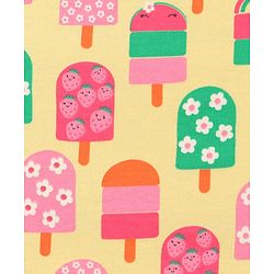 Babyhug Interlock Knit Hooded Wrapper with Popsicle Print L 76.2 x B 76.2 cm - Yellow