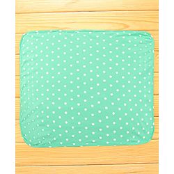 Babyhug Interlock Knit Hooded Towel with Polka Dots Print L 76.2 x B 76.2 cm - Green