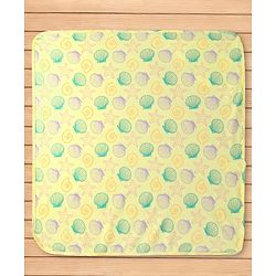 Babyhug Interlock Knit Hooded Wrapper with Sea Life Print L 76.2 x B 76.2 cm - Yellow
