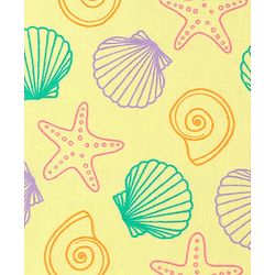 Babyhug Interlock Knit Hooded Wrapper with Sea Life Print L 76.2 x B 76.2 cm - Yellow