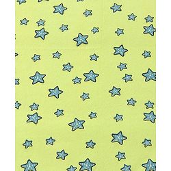 Babyhug Terry Knit Hooded Towel with With Star Print L 30 x B 30 cm - Neon Green