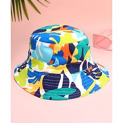 Babyhug Cotton Woven Two Layer Bucket Hat Multicolor - Diameter 75 cm
