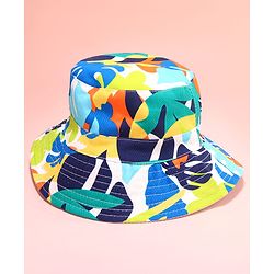 Babyhug Cotton Woven Two Layer Bucket Hat Multicolor - Diameter 75 cm
