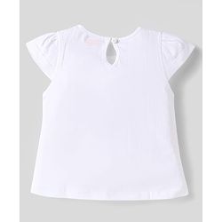 Babyhug Cotton Knit Sleeveless T-Shirts With Floral & Ice- Cream Print Pack Of 3 - Pink Yellow & White