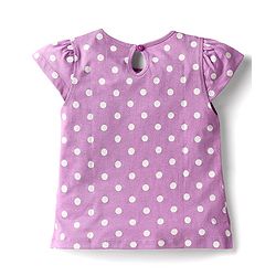 Babyhug Cotton Knit Cap Sleeves T-Shirts with Hearts & Polka Dots Print Pack of 3 - Pink & Lavender