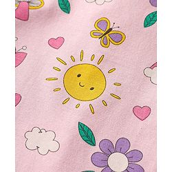 Babyhug Cotton Knit Cap Sleeves T-Shirts with Hearts & Polka Dots Print Pack of 3 - Pink & Lavender