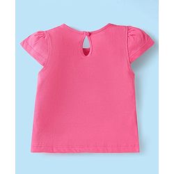 Babyhug Cotton Knit Half Sleeves T-Shirts With Tropical Print Pack Of 3 - Dark Pink Yellow & White
