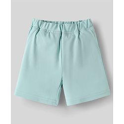 Babyhug Knit Half Sleeves Solid 3 Piece Party Suit With Bow - Mint Green