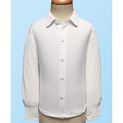 Babyhug Woven Full Sleeves Solid Color 3 Piece Party Suit with Shirt Waistcoat Trousers and Bow - White & Light Green