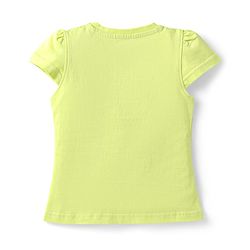 Babyhug Cotton Knit Half Sleeves Capri Nightsuit with Floral Print - Green & Pink
