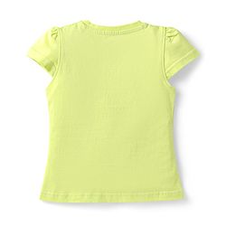 Babyhug Cotton Knit Half Sleeves Capri Nightsuit with Floral Print - Green & Pink