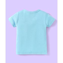 Babyhug 100% Cotton Interlock Knit  Half Sleeves Front Open jhablas With Striped & Fruits Print Pack Of 3 - Light Blue Navy Blue & White