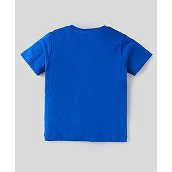 Babyhug Cotton Knit Half Sleeves T-Shirts with Text Print & Stripes Pack of 3 - Blue White & Navy Blue