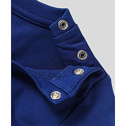 Babyhug Cotton Knit Half Sleeves T-Shirts with Text Print & Stripes Pack of 3 - Blue White & Navy Blue