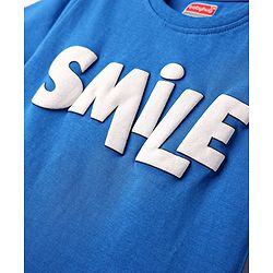 Babyhug Cotton Knit Half Sleeves T-Shirt With Smiley Theme Print Pack Of 2 - Blue