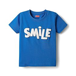 Babyhug Cotton Knit Half Sleeves T-Shirt With Smiley Theme Print Pack Of 2 - Blue