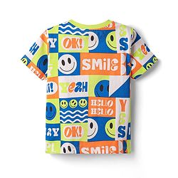 Babyhug Cotton Knit Half Sleeves T-Shirt With Smiley Theme Print Pack Of 2 - Blue