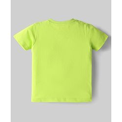 Babyhug Cotton Knit Half Sleeves T-Shirt With Stripes & Beach Theme Print  Pack Of 3 - Limegreen & Navy Blue