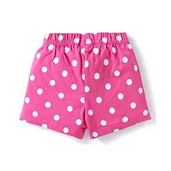 Babyhug Cotton Knit Half Sleeves Co-ords Short Night Suits with Floral & Polka Dots Print Pack of 2 - Blue & Dark Pink