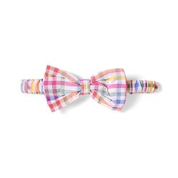 Babyhug Seersucker Woven Sleeveless Checks Frock With Headband - Multicolor