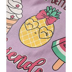 Babyhug Cotton Knit Cap Sleeves T-Shirts with Hearts Cherry & Bow Print Pack of 3 - Pink & White