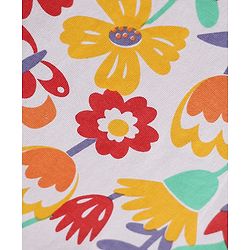Babyhug Cotton Knit Half Sleeves T-Shirts with Floral Hearts & Rainbow Print Pack of 3 - Red White & Lavender