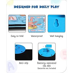 Babyhug My Body Parts Musical Learning Play Mat | 5 Modes + Read & Music Mode | Teaches Body Parts with English & Hindi Words, Quiz & Spelling | Activity Mat for Kids
