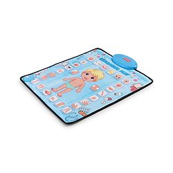 Babyhug My Body Parts Musical Learning Play Mat | 5 Modes + Read & Music Mode | Teaches Body Parts with English & Hindi Words, Quiz & Spelling | Activity Mat for Kids