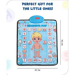 Babyhug My Body Parts Musical Learning Play Mat | 5 Modes + Read & Music Mode | Teaches Body Parts with English & Hindi Words, Quiz & Spelling | Activity Mat for Kids