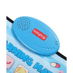 Babyhug My Body Parts Musical Learning Play Mat | 5 Modes + Read & Music Mode | Teaches Body Parts with English & Hindi Words, Quiz & Spelling | Activity Mat for Kids