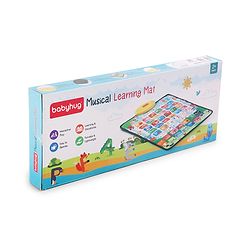 Babyhug My Body Parts Musical Learning Play Mat | 5 Modes + Read & Music Mode | Teaches Body Parts with English & Hindi Words, Quiz & Spelling | Activity Mat for Kids