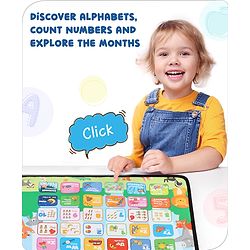 Babyhug My Body Parts Musical Learning Play Mat | 5 Modes + Read & Music Mode | Teaches Body Parts with English & Hindi Words, Quiz & Spelling | Activity Mat for Kids