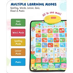Babyhug My Body Parts Musical Learning Play Mat | 5 Modes + Read & Music Mode | Teaches Body Parts with English & Hindi Words, Quiz & Spelling | Activity Mat for Kids