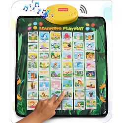 Babyhug My Body Parts Musical Learning Play Mat | 5 Modes + Read & Music Mode | Teaches Body Parts with English & Hindi Words, Quiz & Spelling | Activity Mat for Kids