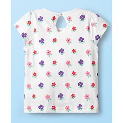 Babyhug Cotton Knit Half Sleeves T-Shirts With Tropical Print  Pack Of 3 -Purple &  Pink