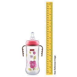 Babyhug Polypropylene Anti-Colic Sterilizable Feeding Bottle With Handle Pink - 250 ml